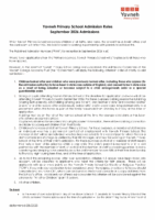 Yavneh Primary School Admission Arrangements for 2026