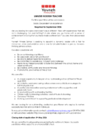 YPS LK teacher advert September 2026